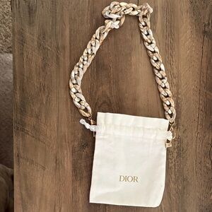 Dior White and Gold Mini Bag